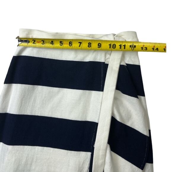 J. Crew Women's Navy/White Striped Cropped Tank Top XS/Rugby Knit Wrap Skirt XXS - Picture 9 of 14